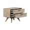 Armen Living Baly Acacia Mid-Century Gray 2 Drawer Night stand LCLFLAGR - alternate 8